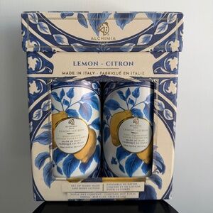 Alchimia Soap Set Of Hand Wash & Body Lotion Lemon-Citron, Made in Italy, 1000ml